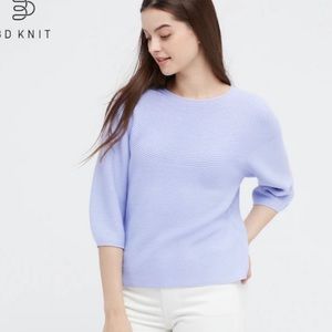 A3 : UNIQLO Womens 3D Knit Top 3/4 Sleeve